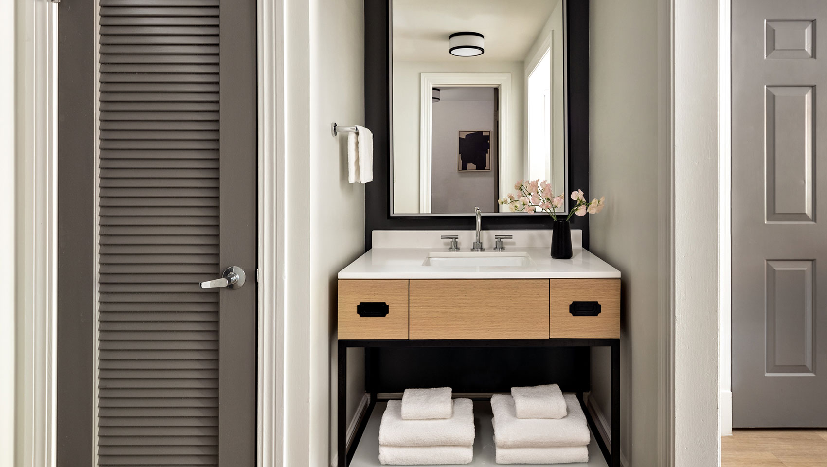 guestroom bathroom sink and vanity